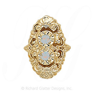 GS082 OP - 14 Karat Gold Opal Slide 